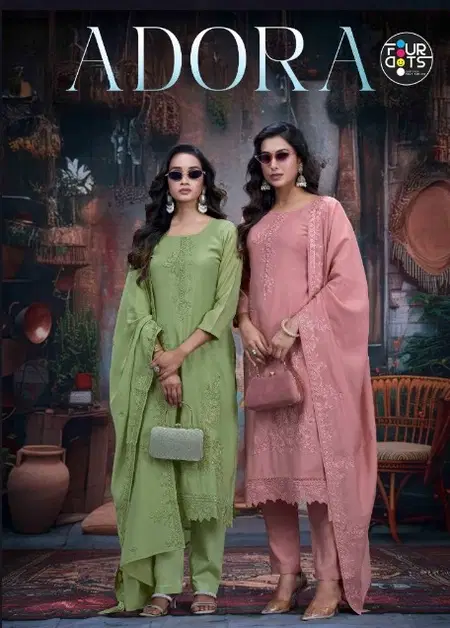 Adora By Four Dots Cotton Mal Designer Salwar Suits Wholesalers In Surat
